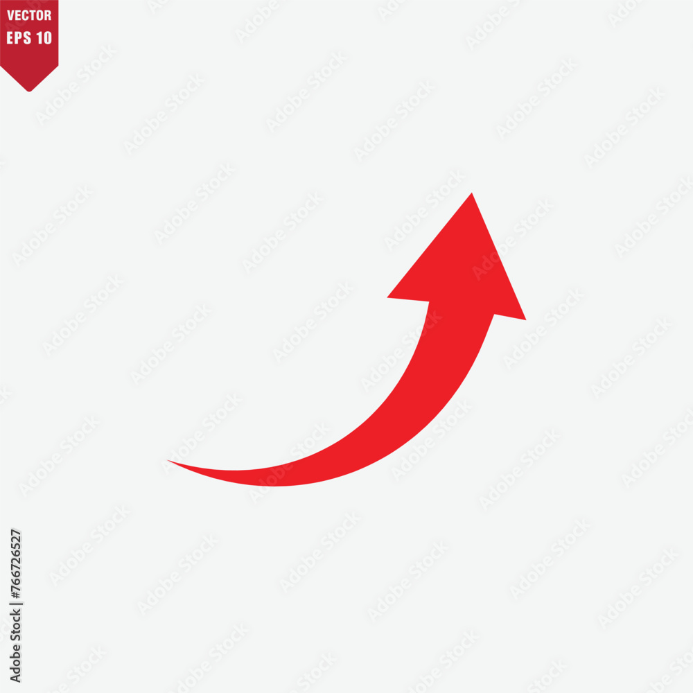 Arrow curved icon vector logo design template Arrow curved icon vector logo design template