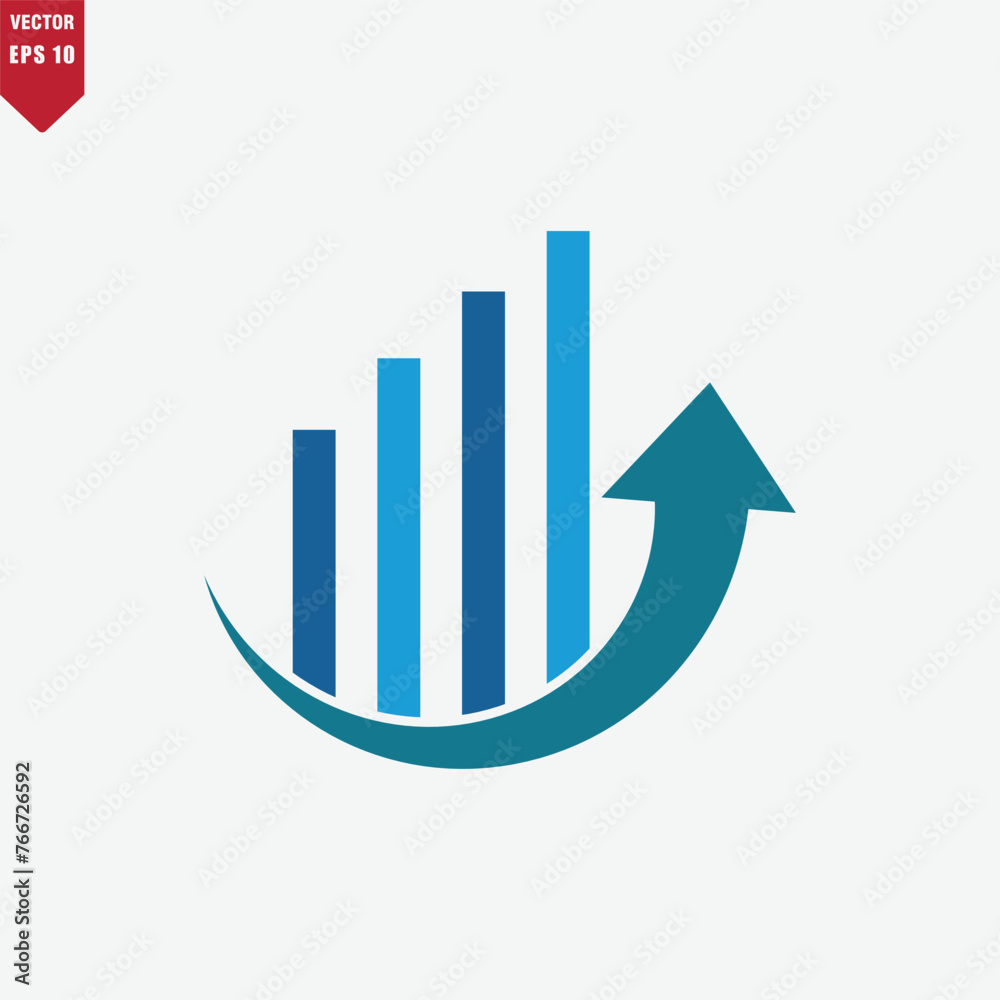 Growth arrow icon vector logo design template Growth arrow icon vector logo design template