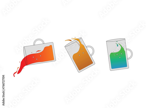 Glass being poured vector illustration