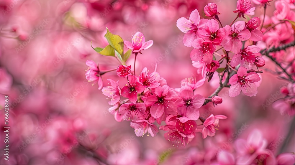 Obraz premium Sakura tree cherry blossom springtime. Background concept