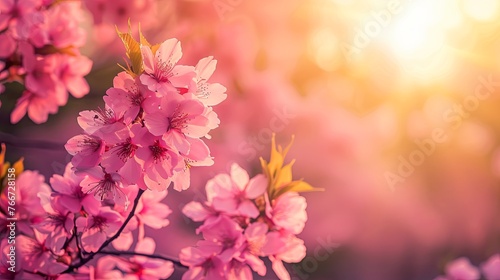 Sakura tree cherry blossom springtime. Background concept © PrettyVectors