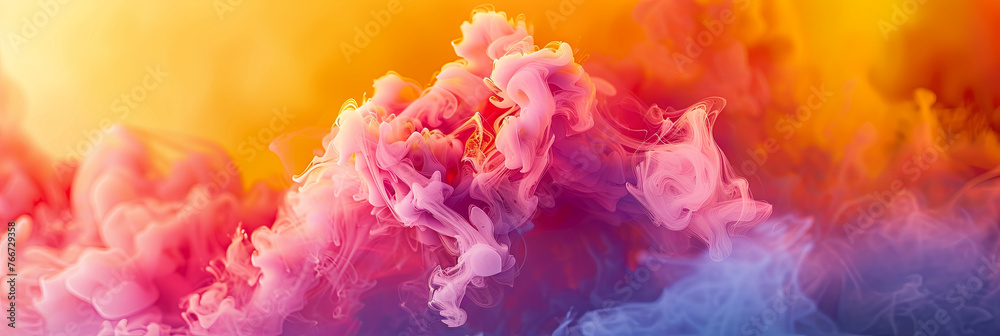 Fototapeta premium abstract background with colorful smoke, generative AI