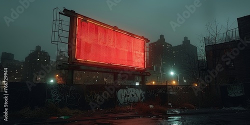 billboard in the city with ...