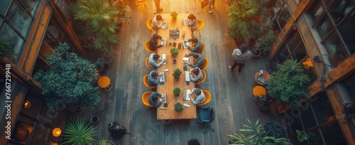 Business meeting with a gro...