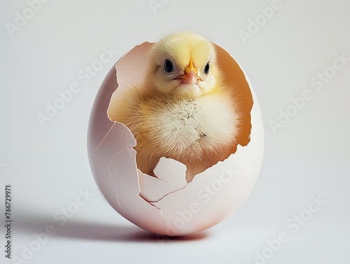 cute little chick coming ou...