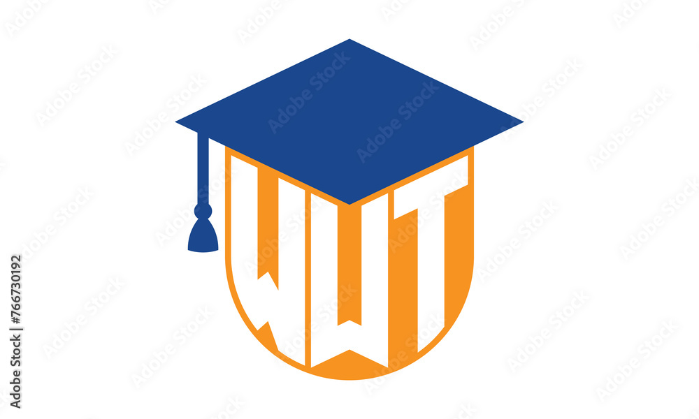 WWT initial letter academic logo design vector template. school college ...