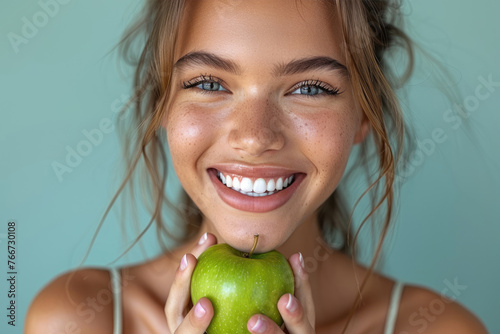 woman with perfect teeth bi...