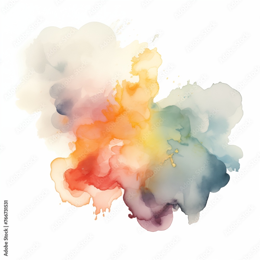 Rainbow watercolor stain