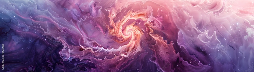 Fototapeta premium Vibrant Cosmic Swirl of Ethereal Energy and Light in Hypnotic Dreamscape