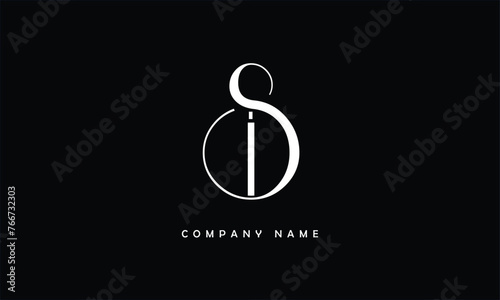SI, IS, S,I Abstract Letters Logo Monogram