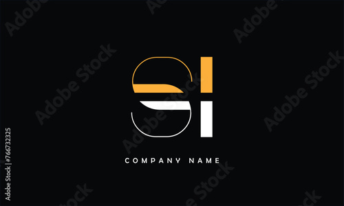 SI, IS, S,I Abstract Letters Logo Monogram