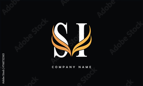 SI, IS, S,I Abstract Letters Logo Monogram
