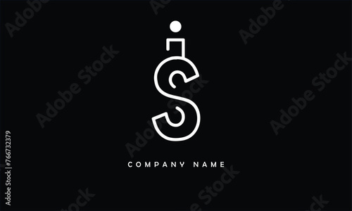 SI, IS, S,I Abstract Letters Logo Monogram
