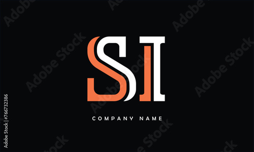 SI, IS, S,I Abstract Letters Logo Monogram