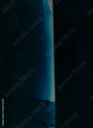 Broken glass. Fractured texture. Damaged screen. Dust scratches cracked distressed effect on dark black blue illustration abstract background.