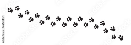 Paw print cat, dog, puppy pet trace. Flat style - stock vector.  isolated on white background. EPS 10