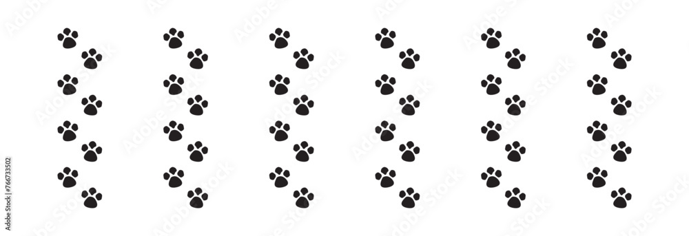 Paw print cat, dog, puppy pet trace. Flat style - stock vector.  isolated on white background. EPS 10