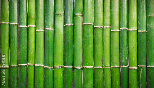 green bamboo fence  a symbol of nature s tranquility and resilience