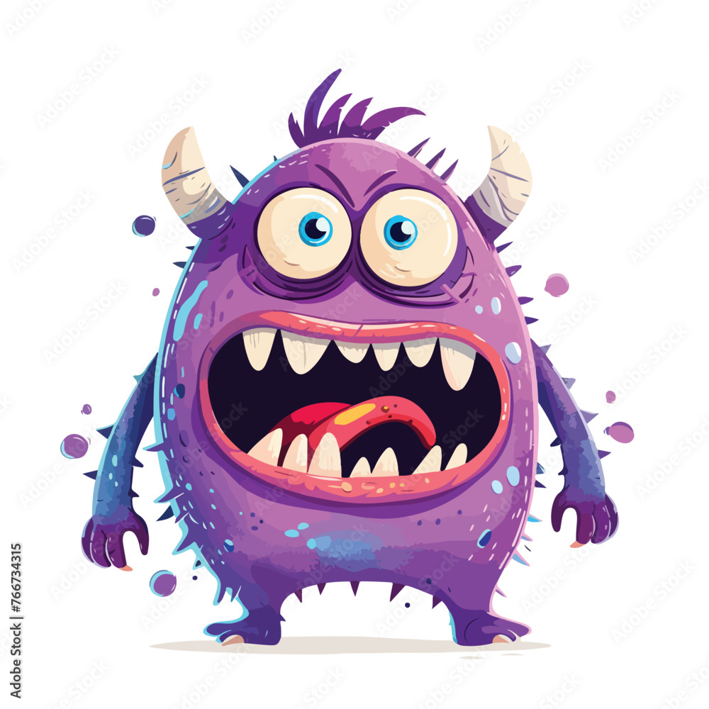 Crazy monster for kids design. Cartoon happy monste