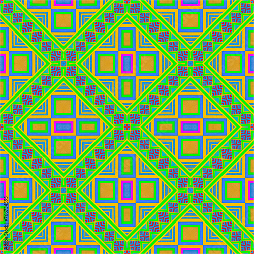 Colorful plasticine geometric pattern background with a kaleidoscope design