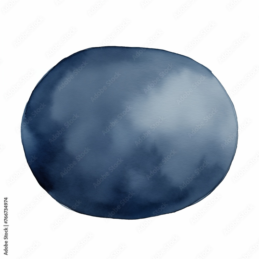 Blue oval watercolor paint brush stroke Blue oval watercolor paint brush stroke