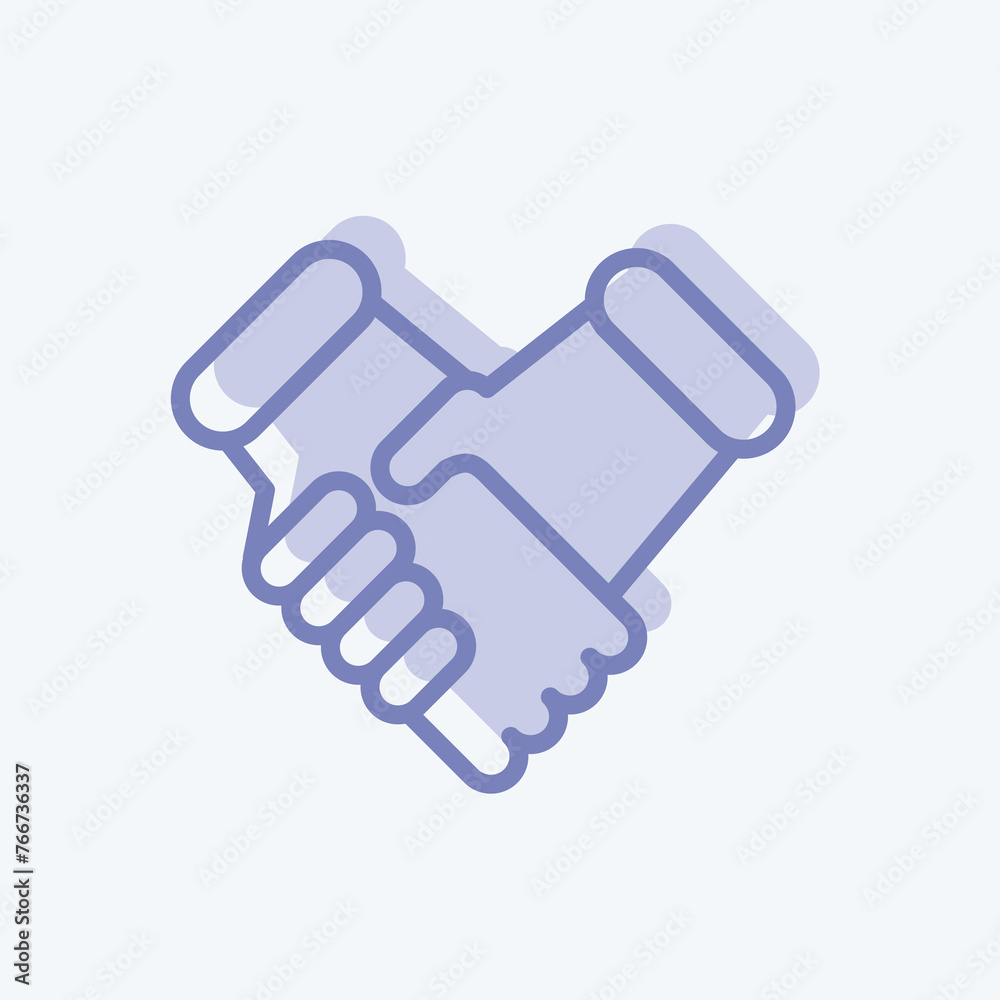 Icon Trust. suitable for Branding symbol. two tone style. simple design editable. design template vector. simple illustration