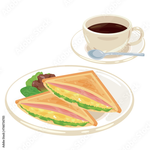 ホットサンドとコーヒーセット