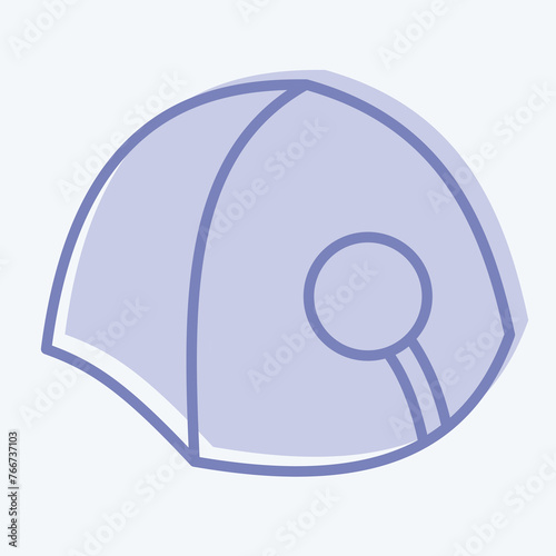 Icon Tent. suitable for education symbol. two tone style. simple design editable. design template vector. simple illustration
