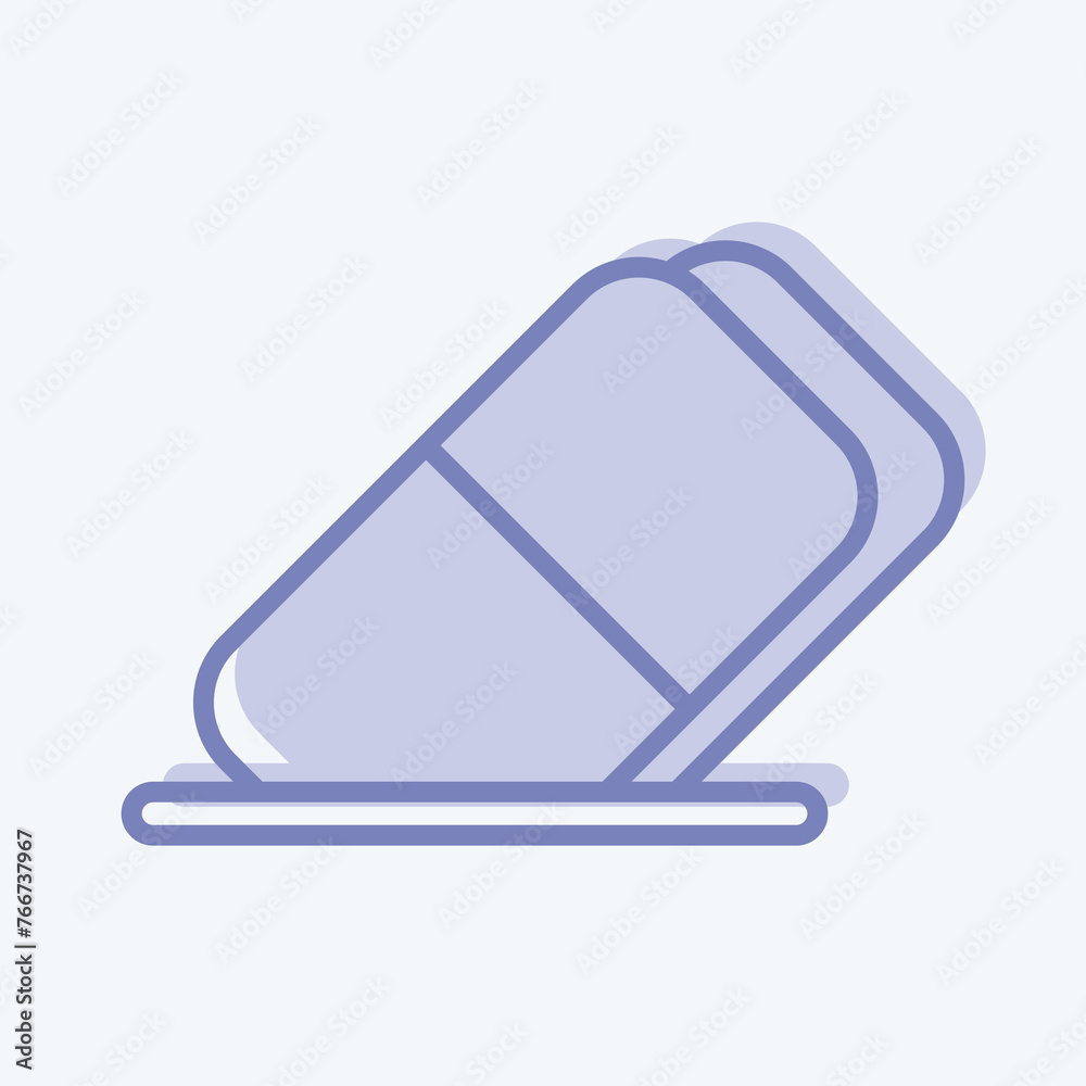 Icon Eraser. suitable for Paint Art Tools symbol. two tone style. simple design editable. design template vector. simple illustration