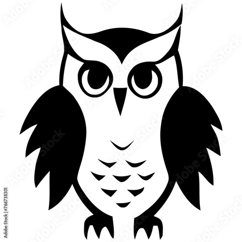 Fototapeta Naklejka Na Ścianę i Meble -  Owl logo silhouette