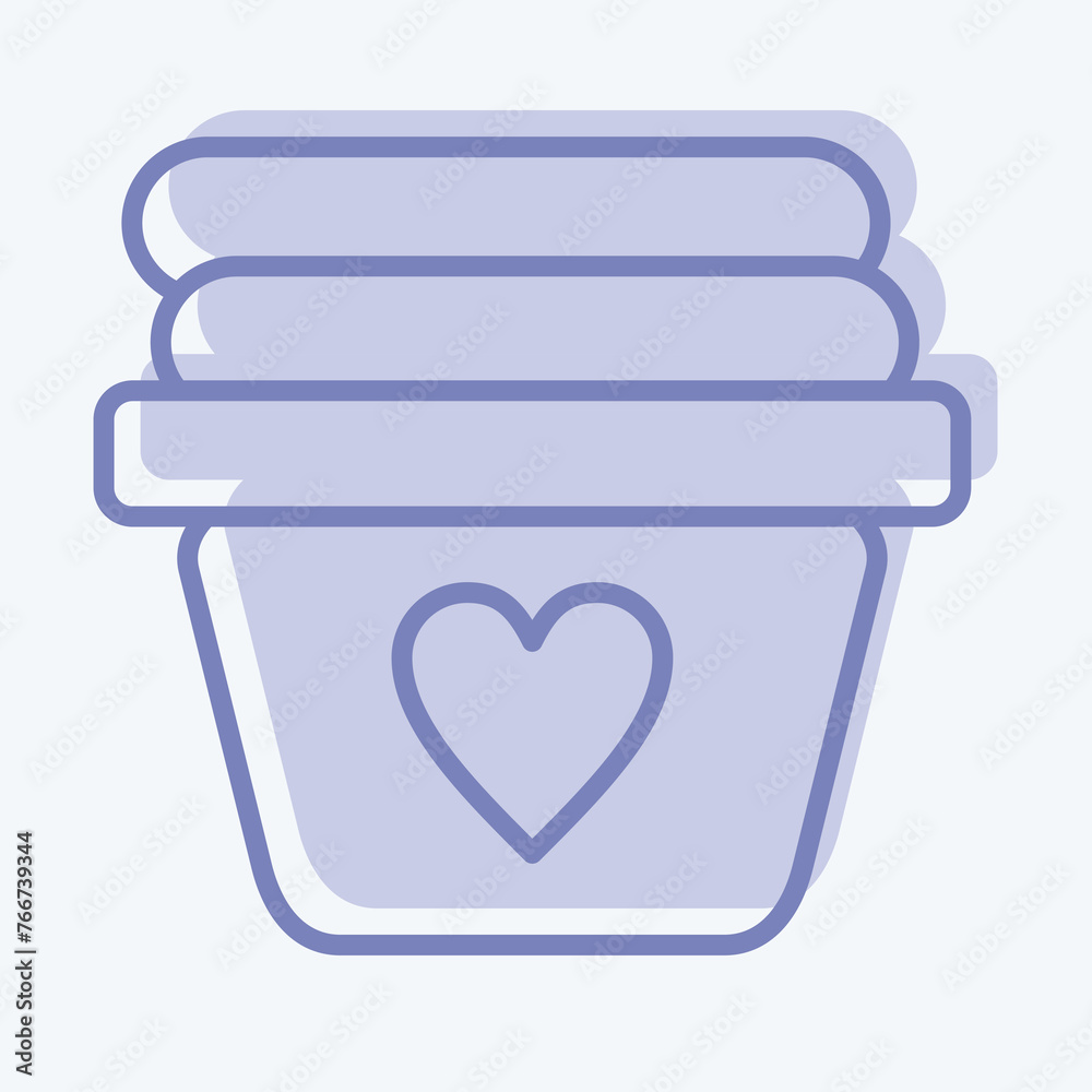 Icon Clothes. related to Laundry symbol. two tone style. simple design editable. simple illustration, good for prints