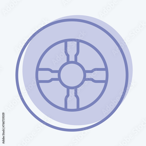 Icon Tire. suitable for Automotive symbol. two tone style. simple design editable. design template vector. simple illustration