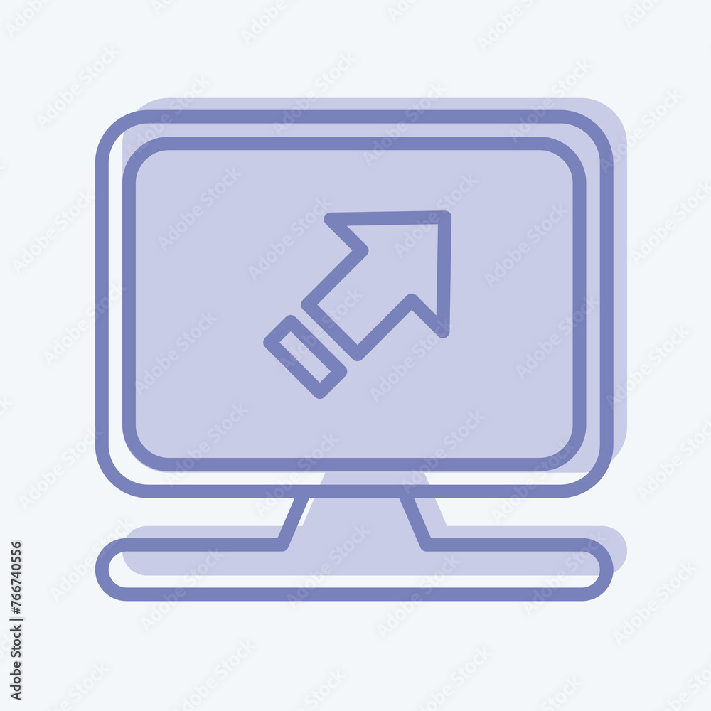 Icon Computer System. related to Machine Learning symbol. two tone style. simple design editable. simple illustration. simple vector icons Icon Computer System. related to Machine Learning symbol. two tone style. simple design editable. simple illustration. simple vector icons