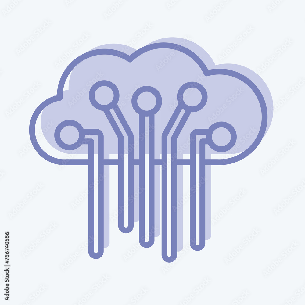Icon Internet of Things. related to Machine Learning symbol. two tone style. simple design editable. simple illustration. simple vector icons Icon Internet of Things. related to Machine Learning symbol. two tone style. simple design editable. simple illustration. simple vector icons