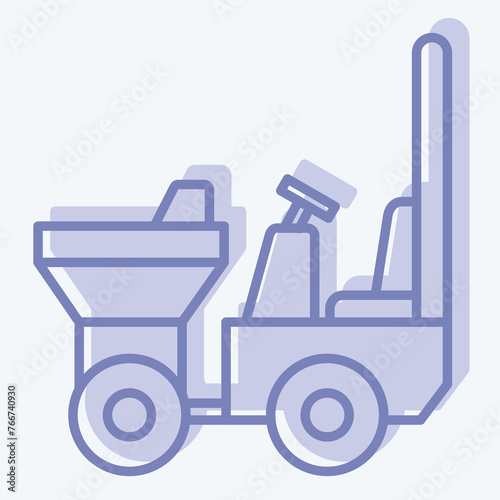 Icon Dumper. related to Construction Vehicles symbol. two tone style. simple design editable. simple illustration photo