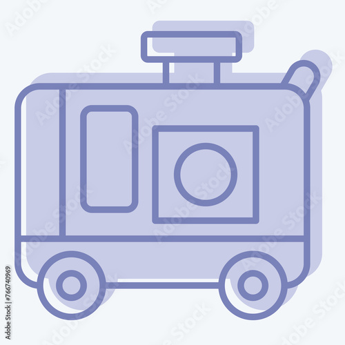 Icon Generator. related to Construction Vehicles symbol. two tone style. simple design editable. simple illustration photo