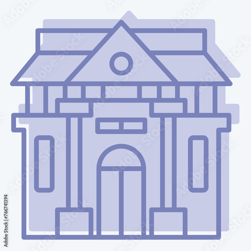Icon Museum Of History. related to Prehistoric symbol. two tone style. simple design editable. simple illustration