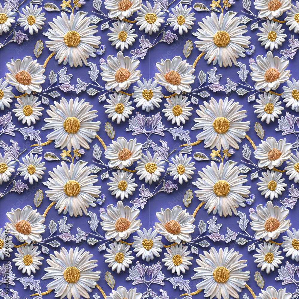 Floral embroidery from knitting wool, seamless pattern. Floral embroidery from knitting wool, seamless pattern.