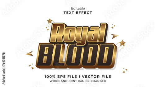 editable royal blood text effect.typhography logo