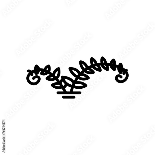 fern icon vector in line style