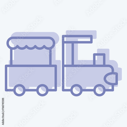Icon Train. related to Amusement Park symbol. two tone style. simple design editable. simple illustration