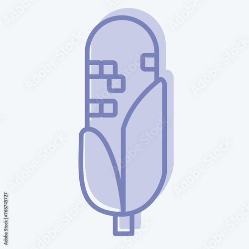 Icon Corn. related to American Indigenous symbol. two tone style. simple design editable. simple illustration