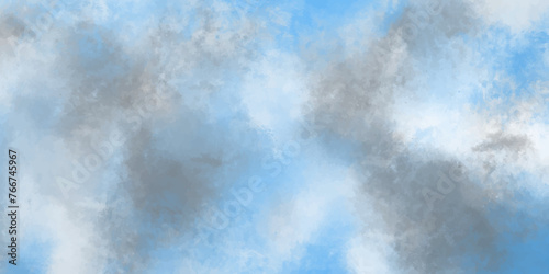 Sky with clouds. Evening sky with rain clouds at sunset. Aerial view from high altitude of earth covered with puffy rainy clouds forming before Watercolor shades blurry and defocuses.