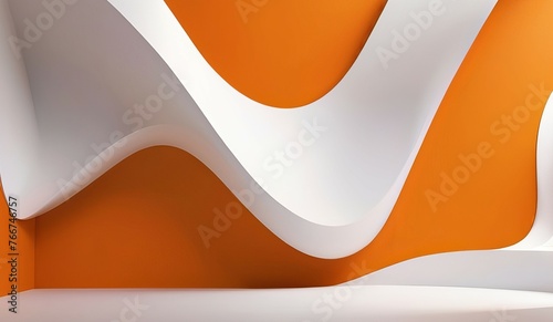 Abstract wall wave architecture abstract 3d background 