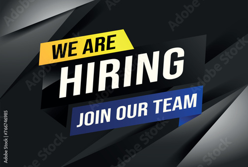 we are hiring join our team poster banner graphic design icon logo sign symbol social media website coupon

