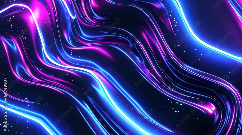 Abstract Blue and Purple Liquid Wavy Shapes Abstract Blue and Purple Liquid Wavy Shapes
