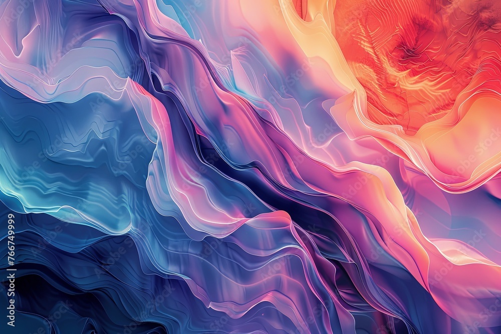 Obraz premium abstract colorful background with waves