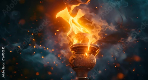 A torch symbolizing enlightenment or leadership photo