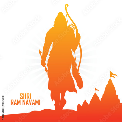Sri ram navami indian festival celebration card background