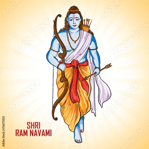 Shri ram navami festival celebration card background
